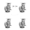 Service Caster 6 Inch V Groove Semi Steel Caster Set with Roller Bearings 4 Brake 2 Swivel Lock SCC-30CS620-VGR-TLB-BSL-2-TLB-2 - alternate 1